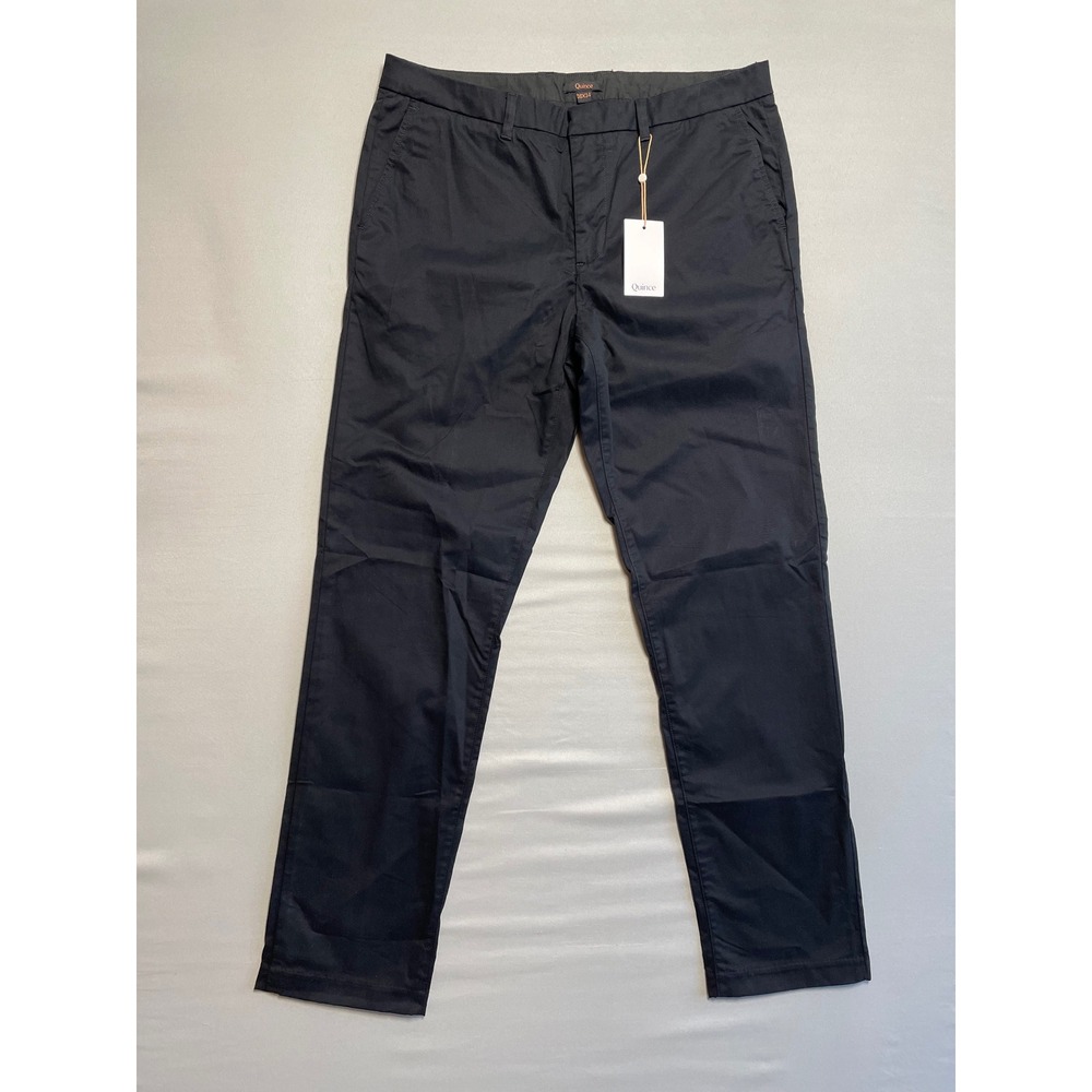 Nwt Quince Men's‎ Chino Pants Black Straight Fit 36x34 Organic Cotton Stretch